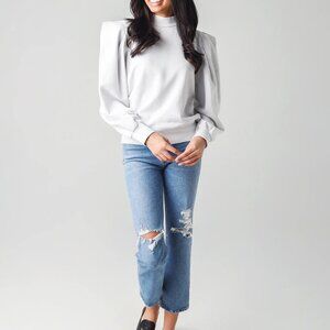 AGOLDE Folded Sleeve Sweatshirt Size Small